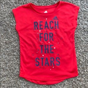 Adidas Red Sleeveless Shirt Girl Size 5